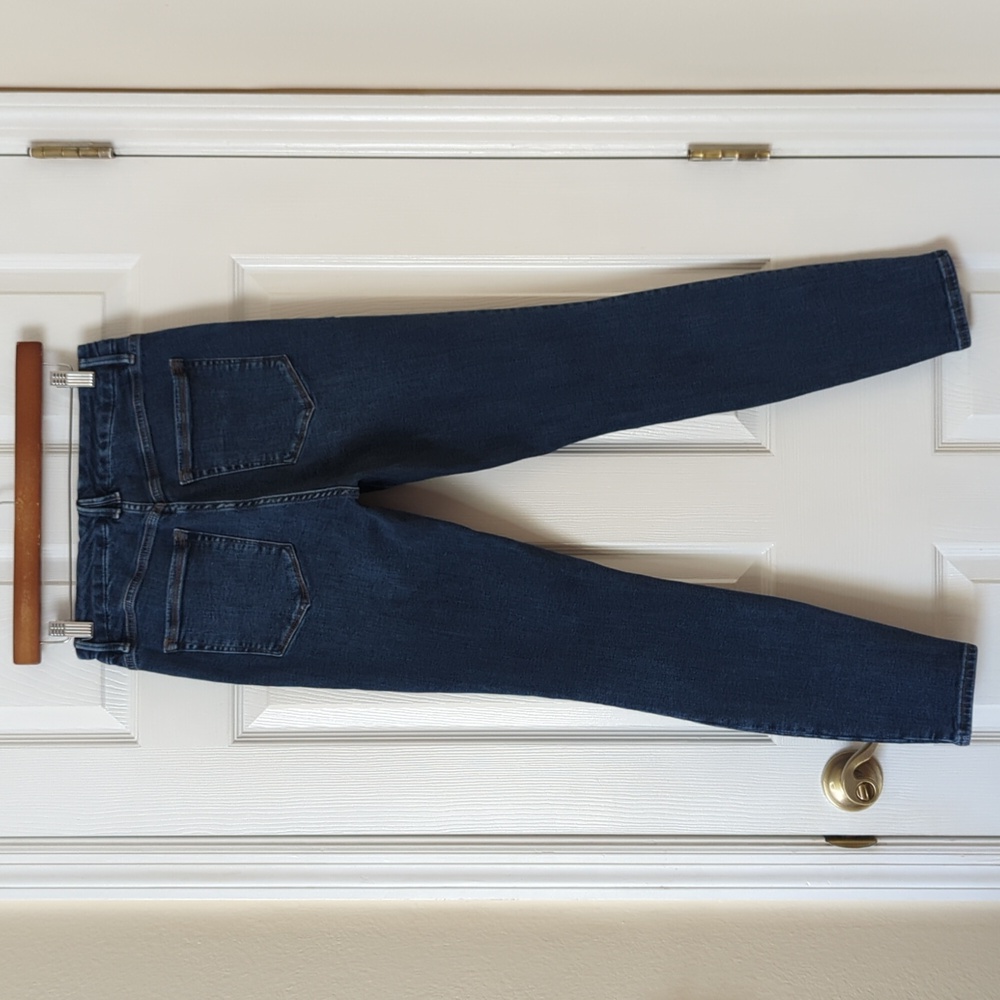 Good American Good Legs Dark Wash Mid Rise Ankle Cropped Skinny Jeans 12/31 - Picture 4 of 15